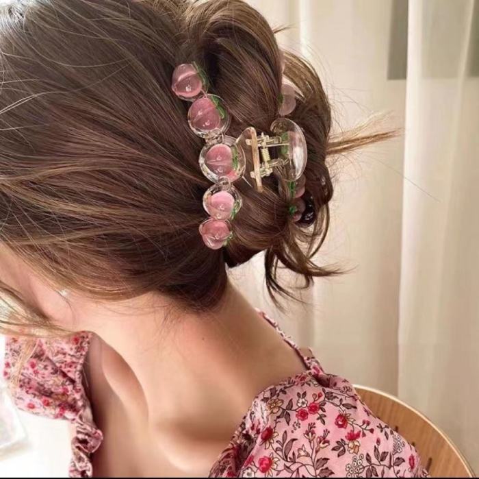 Peach Hair Claw Clip