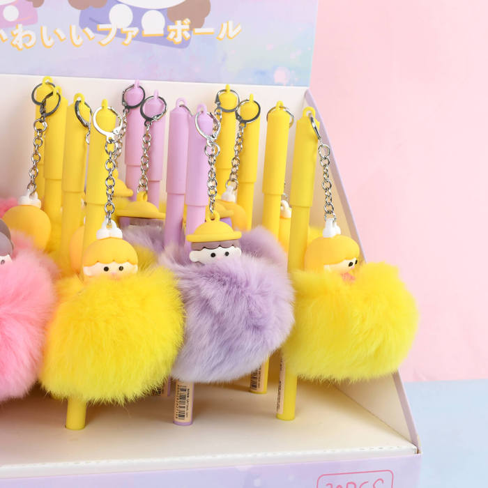 Girl Puff Pendant Gel Pen