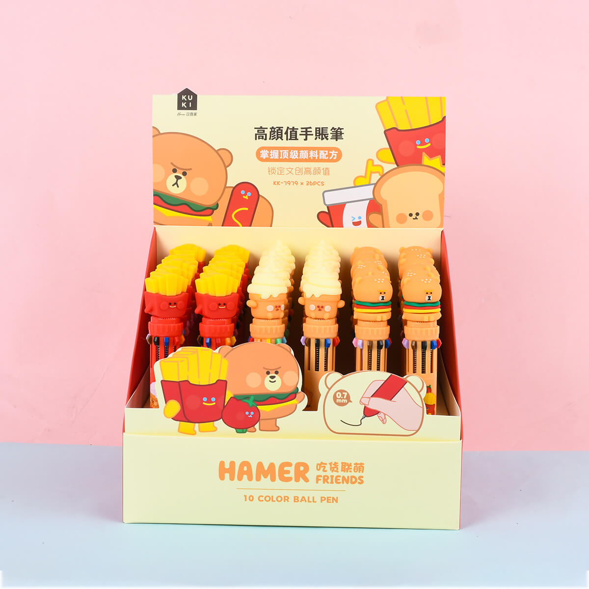 Fast Food Ballpoint Pen-10 Color - Image 9