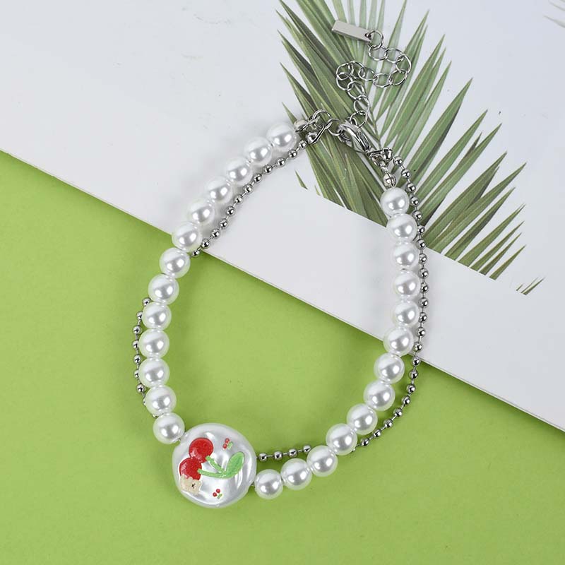 Stretch Cherry Pearl Bracelet for Girls - Image 2