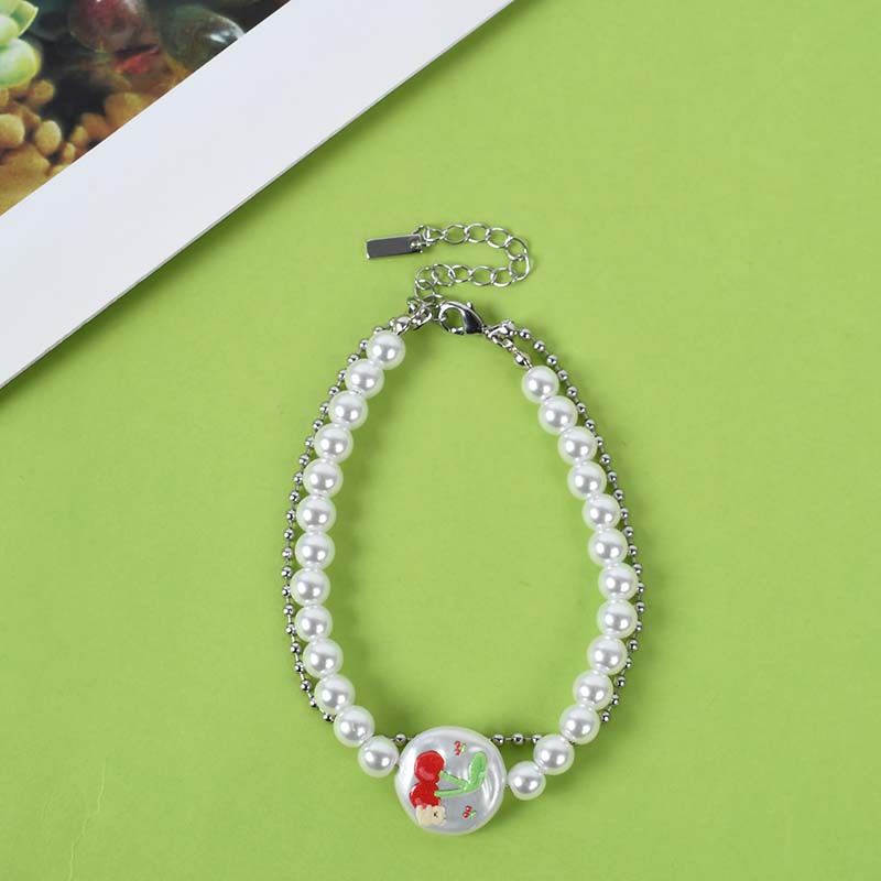 Stretch Cherry Pearl Bracelet for Girls - Image 4
