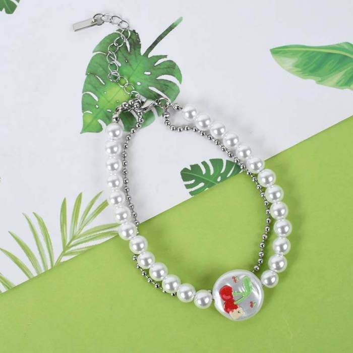 Stretch Cherry Pearl Bracelet for Girls