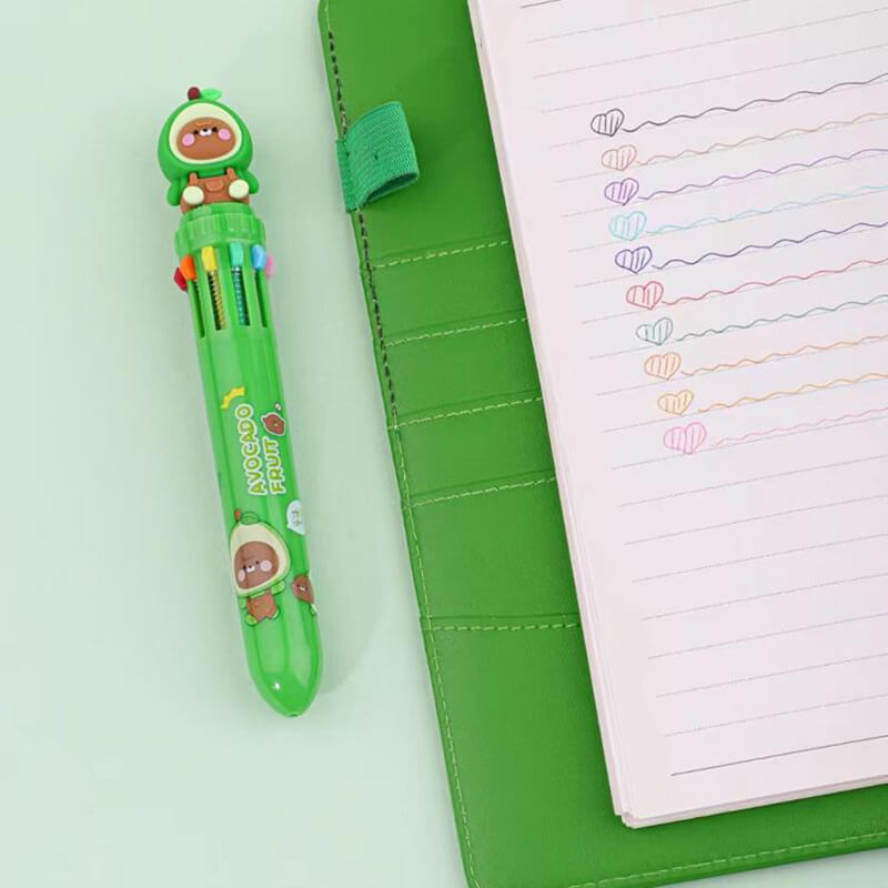 Cute Avocado Ballpoint Pen- 10 Colors - Image 3
