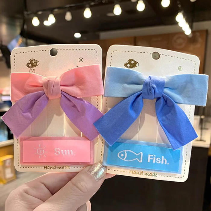 Bicolored Bow Hairpin