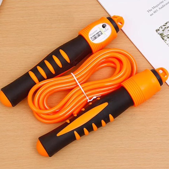 Jump Rope With Counter-Orange