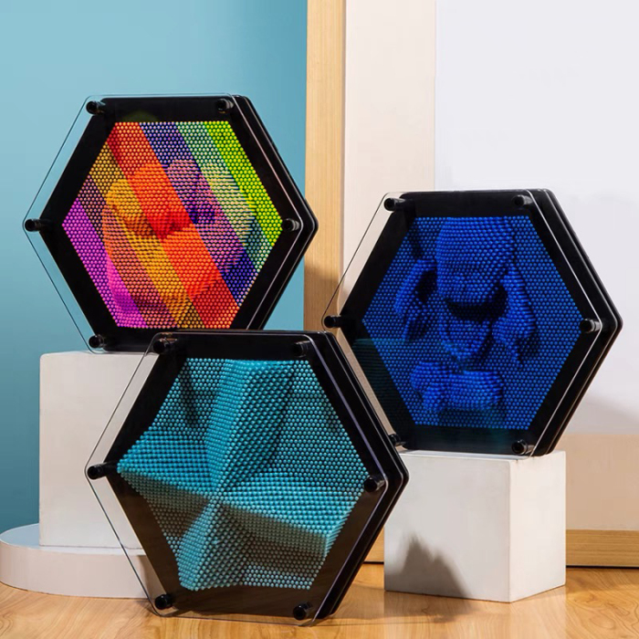 Hexagon 3D Pin Art Toy Home Decor Ornament