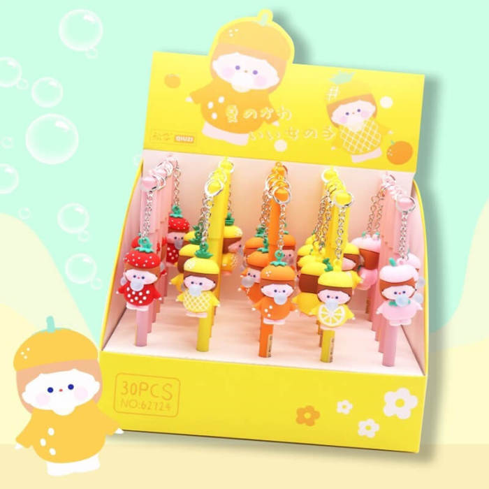 Fruit Girl Pendant Gel Pen