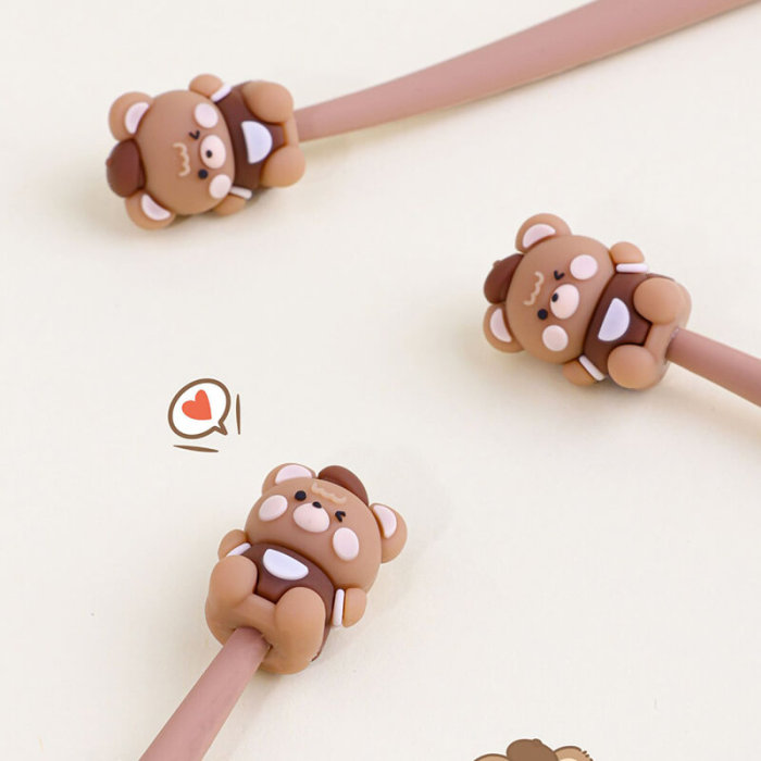 Bear Gel Pen Silicone Shake Pen Write 0.5MM