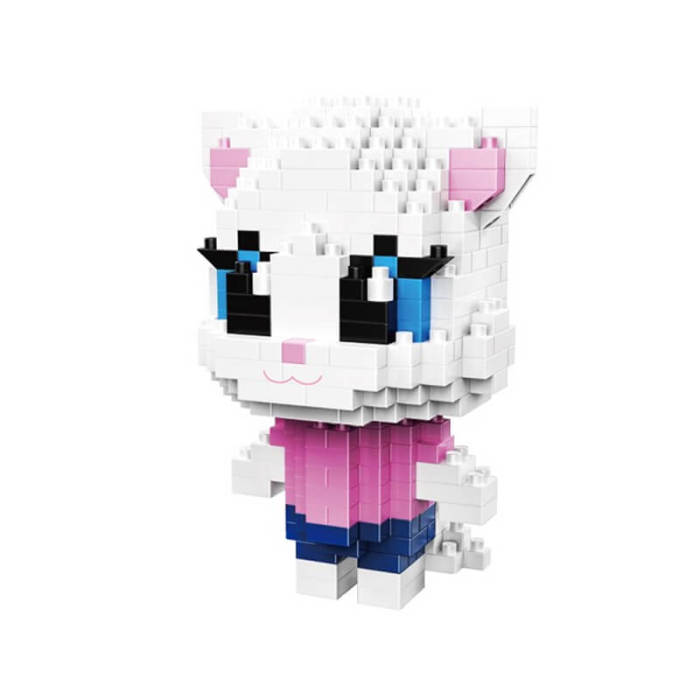Cat Building Block-White