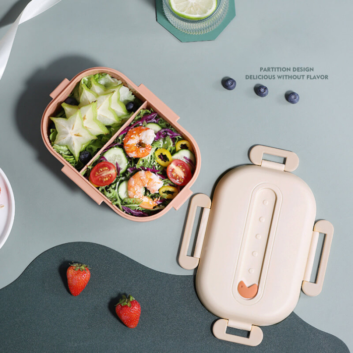 Plastic Divided Lunchbox 33.8oz