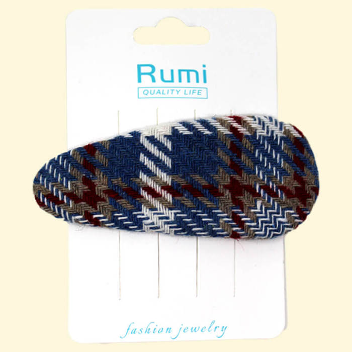 Plaid Fabric Hair Clip