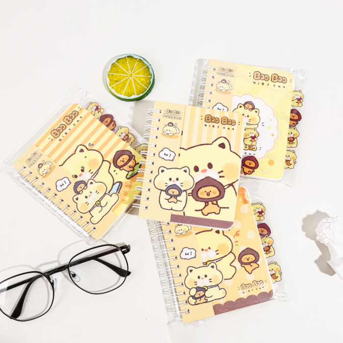 A6 Cat Notebook with Tabs