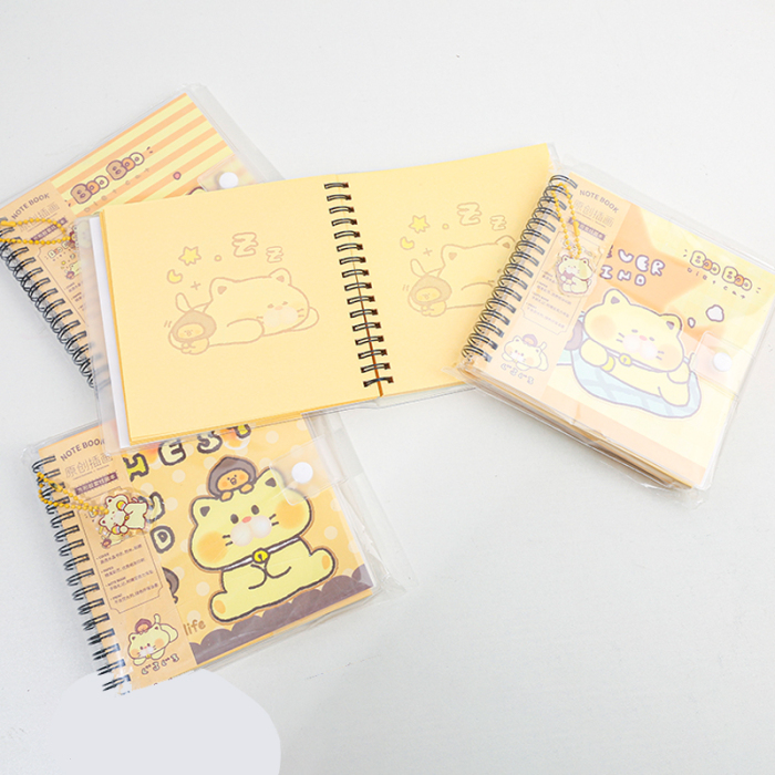 Cat Notebook with Cartoon Illustration Cover