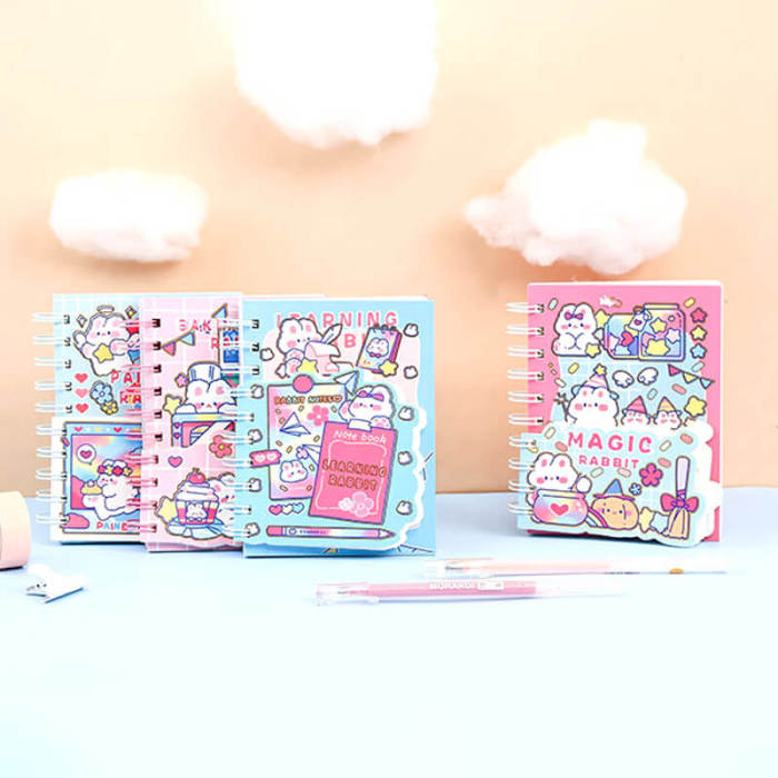 A6 Rainbow Rabbit Notebook