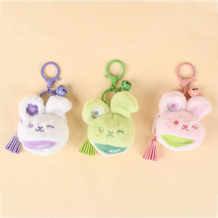 Fluffy Bunny Keychain