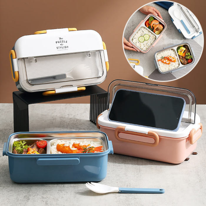 Rectangular Stainless Steel Lunch Box 30.4oz