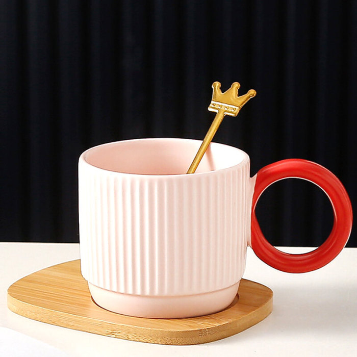 Color-block Ceramic Mug 7.4OZ
