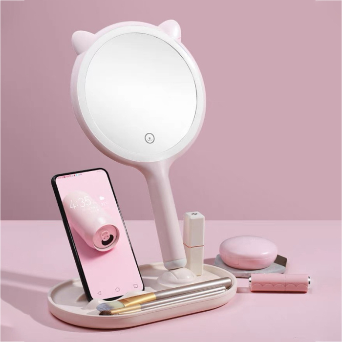 Adjustable Lighting Rechargeable Makeup Mirror