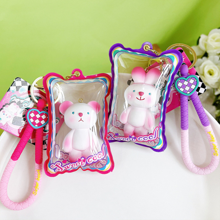 Punk Bunny&Bear Keychain