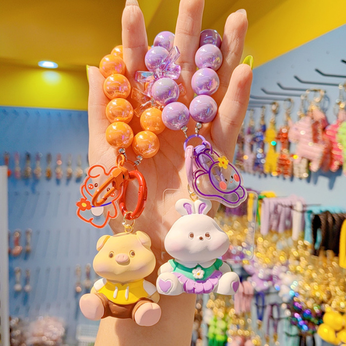 Cartoon Rabbit&Pig Keychain