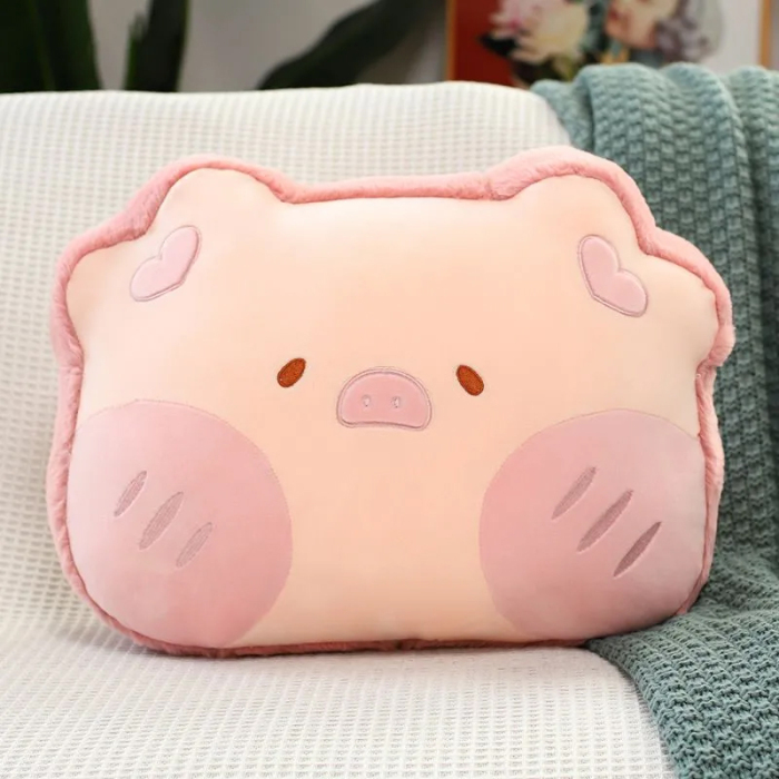 Medium Size Pink Pig Hug Pillow 15.8 inches