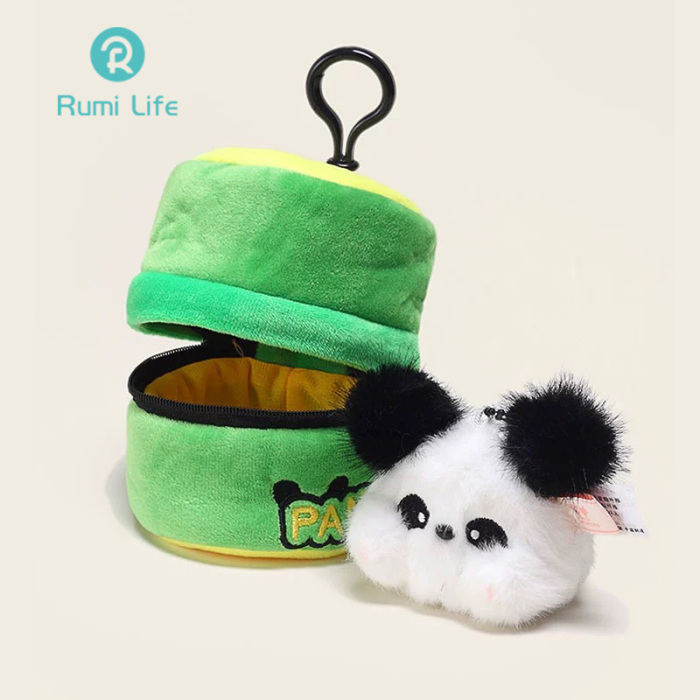Plush Bamboo Panda Keychain