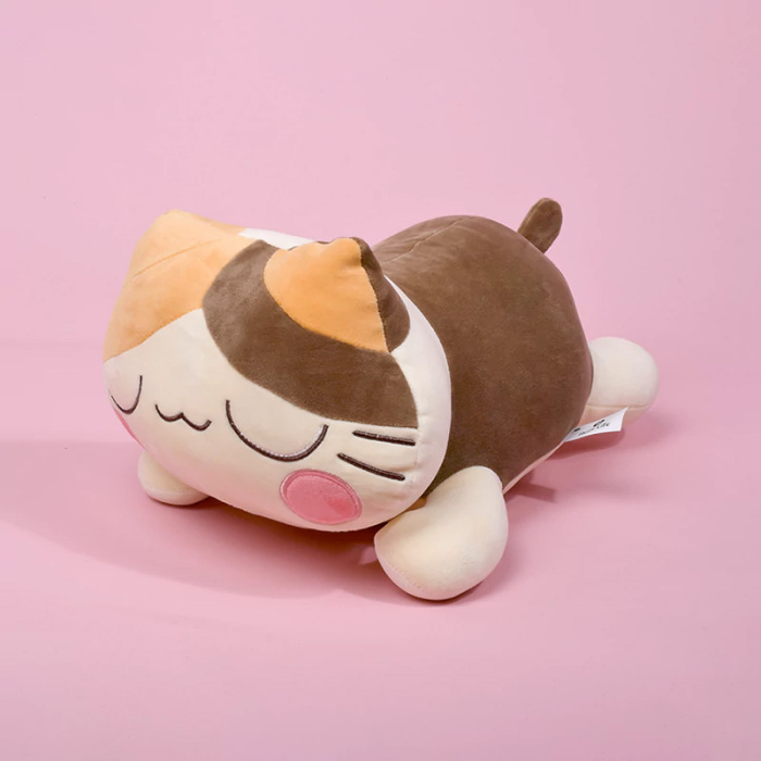 Lying Cat Throw Pillow 17.7Inch - Yellow