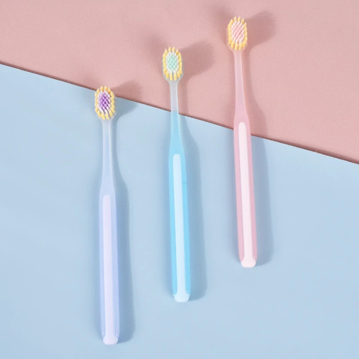 Soft Bristle Wide Head Toothbrush Set 3pcs