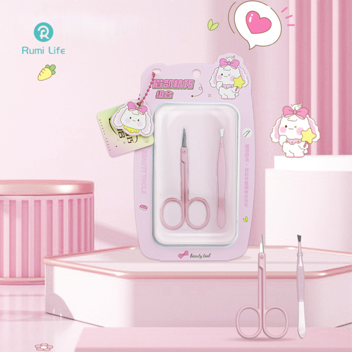 Bunny Eyebrow Tweezer&Scissors Set